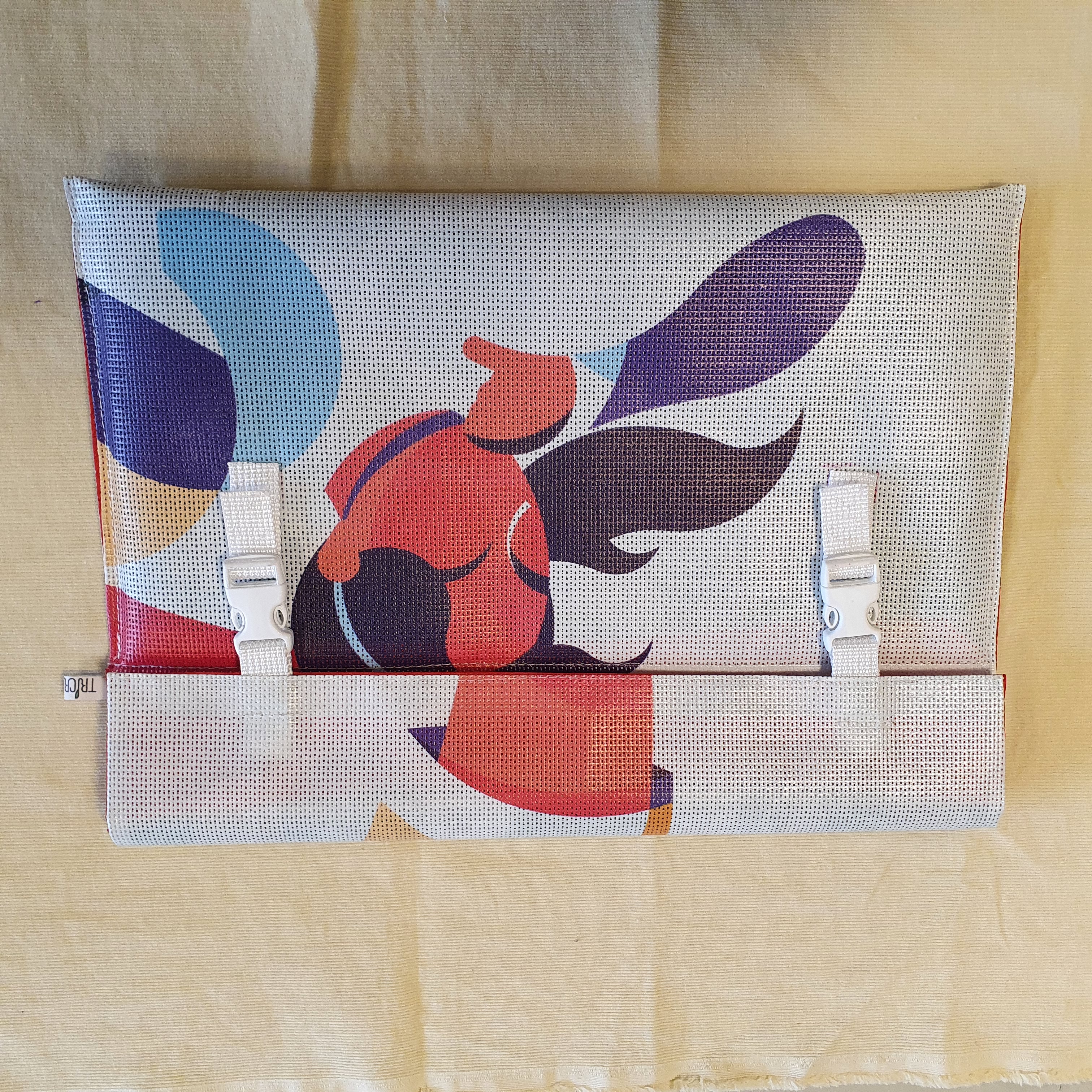 Housse d'ordinateur en bâches publicitaires et tissu de parapente